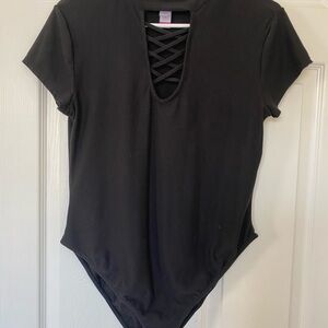 No Boundaries Black Lattice Bodysuit